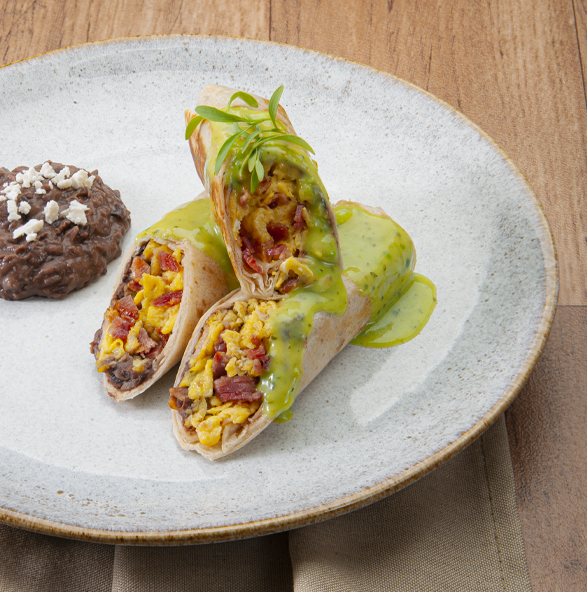 Imagen receta Burrito de huevo con tocino y Guacamole